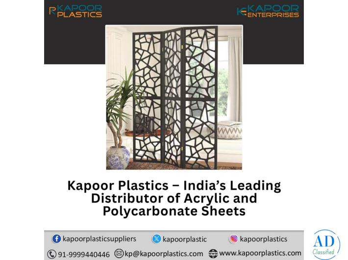Kapoor Plastics – India’s Leading Distributor of Acrylic and Polycarbonate Sheets