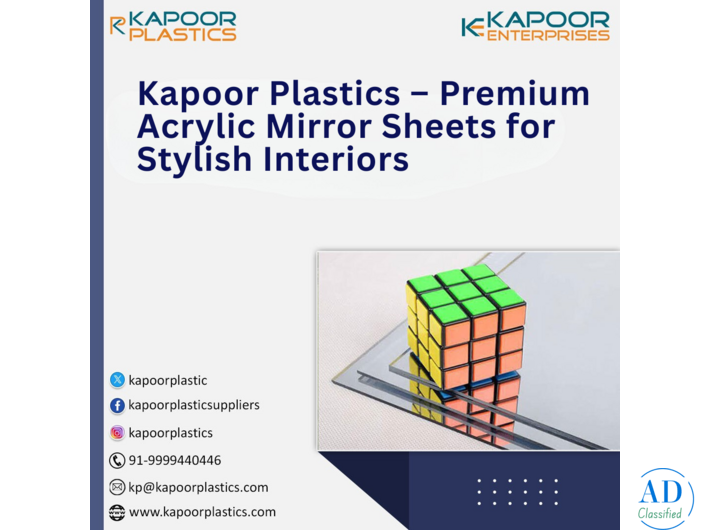 Kapoor Plastics – Premium Acrylic Mirror Sheets for Stylish Interiors