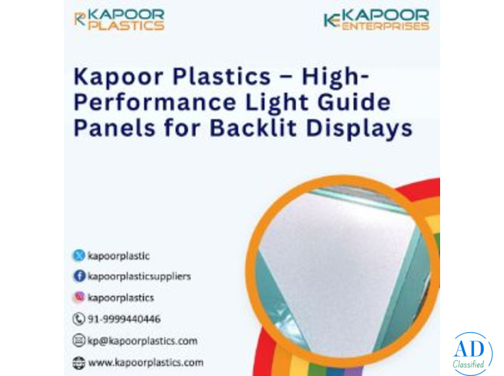 Kapoor Plastics – High-Performance Light Guide Panels for Backlit Displays