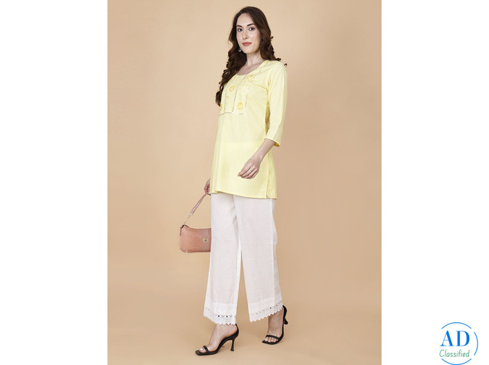 Pretty Lady – Buy Short Kurti Yellow