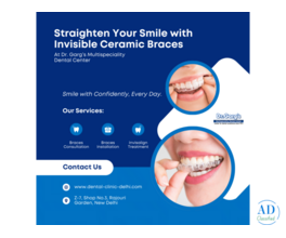 Straighten Your Smile with Invisible Ceramic Braces at Dr. Garg’s Multispeciality Dental Center