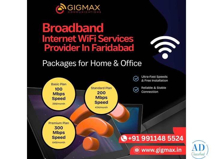 Unlimited WiFi Plans in Old Faridabad with Unlimited Data