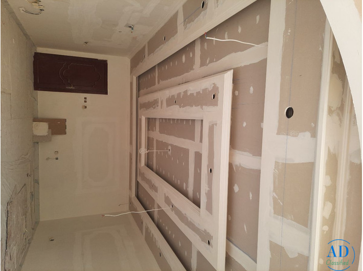 #Gypsum Board Decor,Gypsum Partition,Wall Moulding and Paint Work etc.