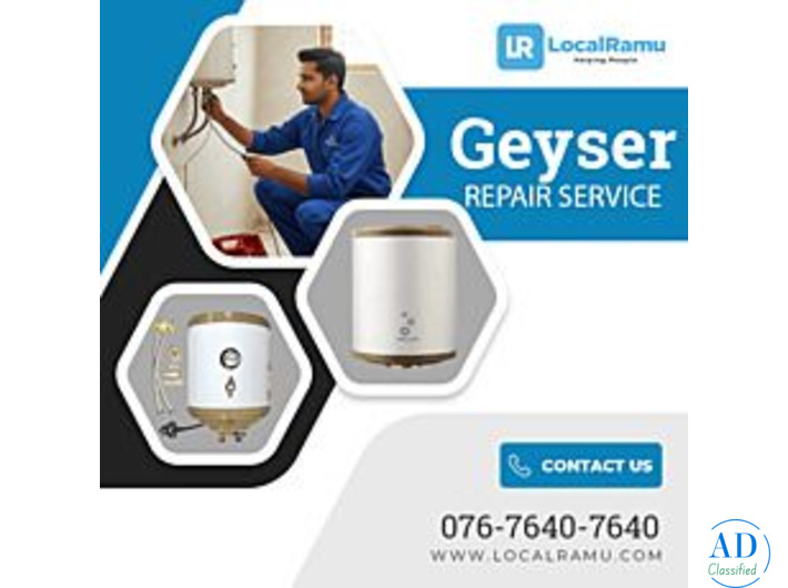 Geyser Repair Service by LocalRamu's Reliable technicians in Bangalore