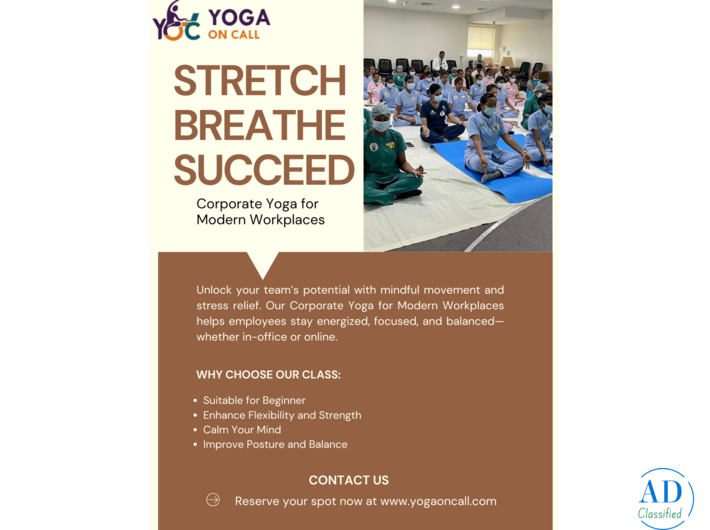 Start Corporate Yoga at Your Workplace with Yoga On Call