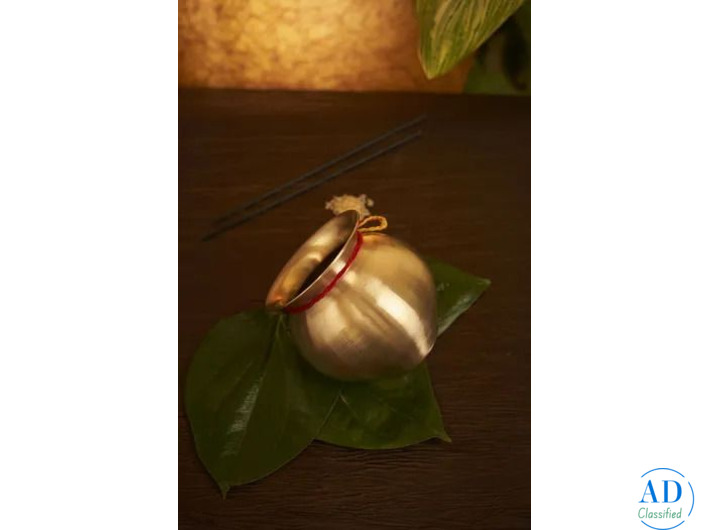 Kansyam Pooja Lota 700ml – Pure Bronze Traditional Kalash Vessel for Puja & Rituals