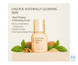 Basil Walnut Exfoliating Scrub – Natural Glow, Gentle Care