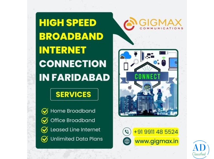 High Speed Broadband Internet Connection in Faridabad for Families