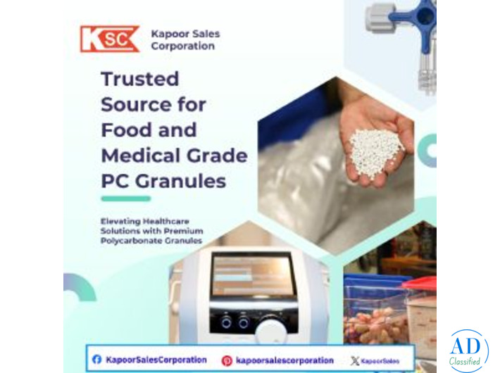Kapoor Sales Corporation – Trusted Source for Food and Medical Grade PC Granules