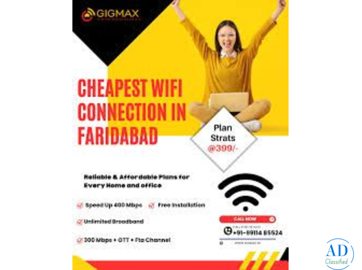 Cheap Internet Provider in Faridabad – Gigmax Communication Deals