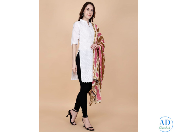 Cotton Printed Dupatta by Pretty Lady
