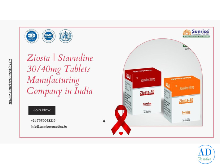 Ziosta | Stavudine 30/40mg Tablets Manufacturing Company in India