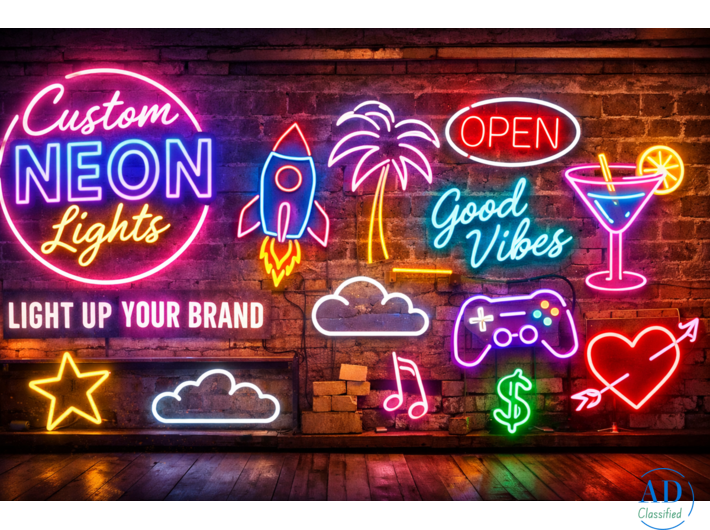 Custom Neon Lights for Home, Office & Business Branding