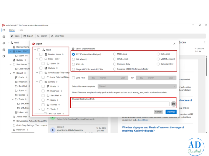 MailsDaddy PST File Converter