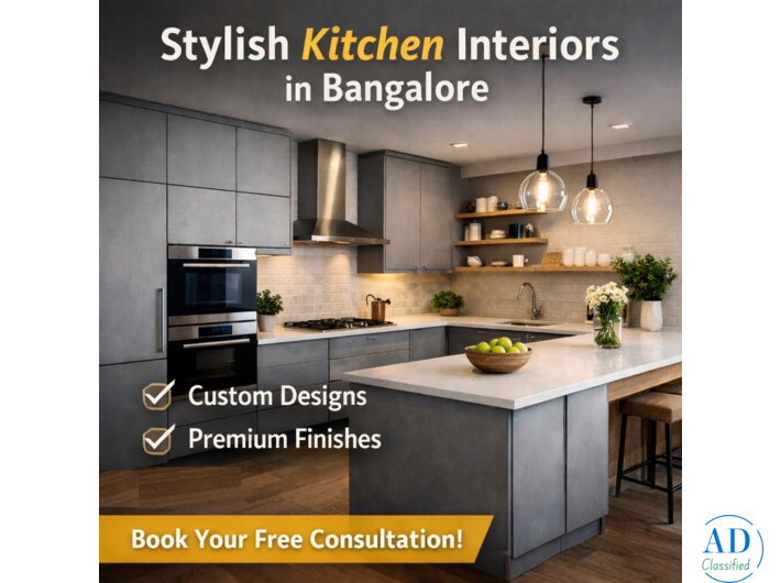 Best Kitchen Interior Designers in Bangalore | Pebble Grey