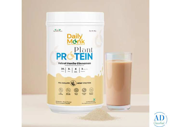Premium Vanilla Plant Protein by Daily Monk