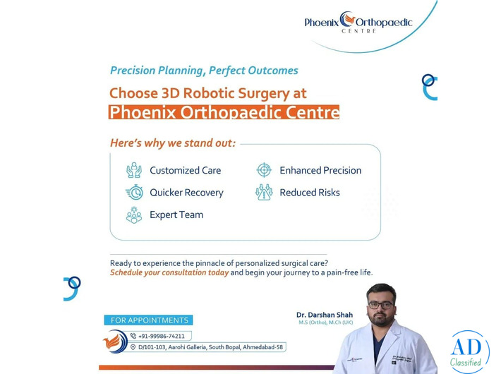 Best 3D Robotic Knee & Hip Replacement Surgeon in Ahmedabad – Consult Now