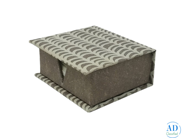 Linen Notepad Box – Elegant Handmade Paper Stationery