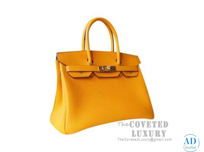 Hermes Birkin 30 Bag 9D Ambre Togo GHW
