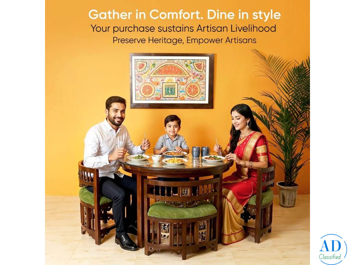 Handcrafted Teak Wood Dining Table Shop Online