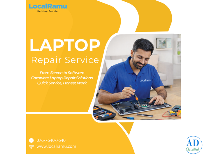 Laptop Repair Service by LocalRamu For Fast and Trustable Fixes in Bangalore
