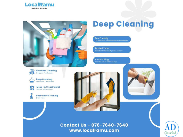 Deep Cleaning Service by LocalRamu with Trained Cleaning Professionals in Bangalore