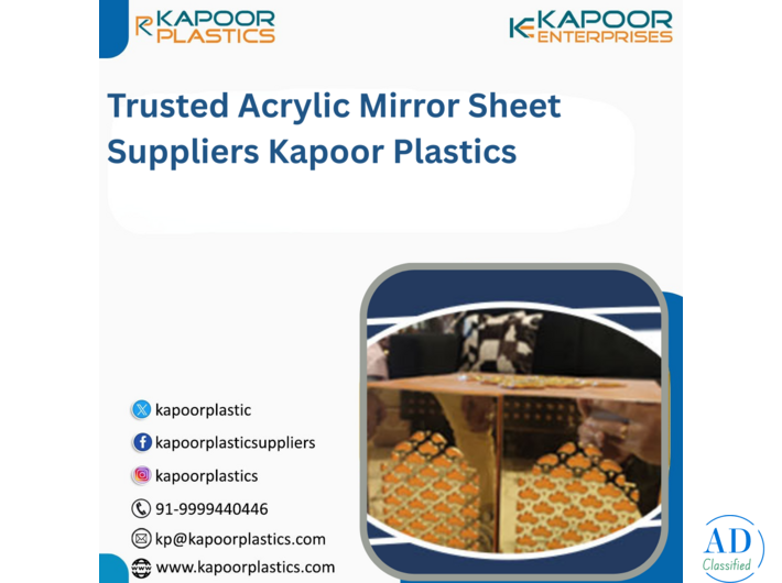Trusted Acrylic Mirror Sheet Suppliers Kapoor Plastics