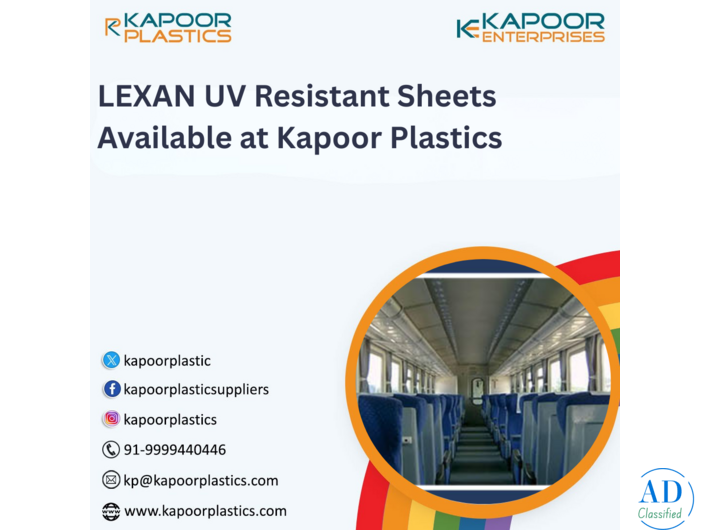 LEXAN UV Resistant Sheets Available at Kapoor Plastics