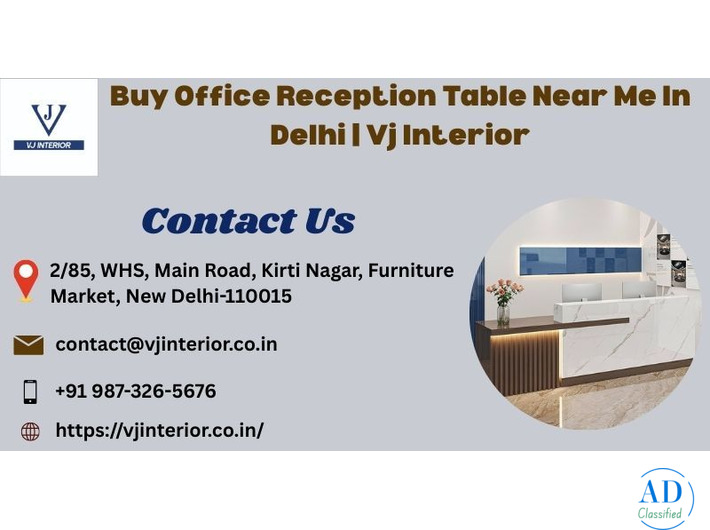 Buy Modular Office Reception Table In Delhi | VJ Interior