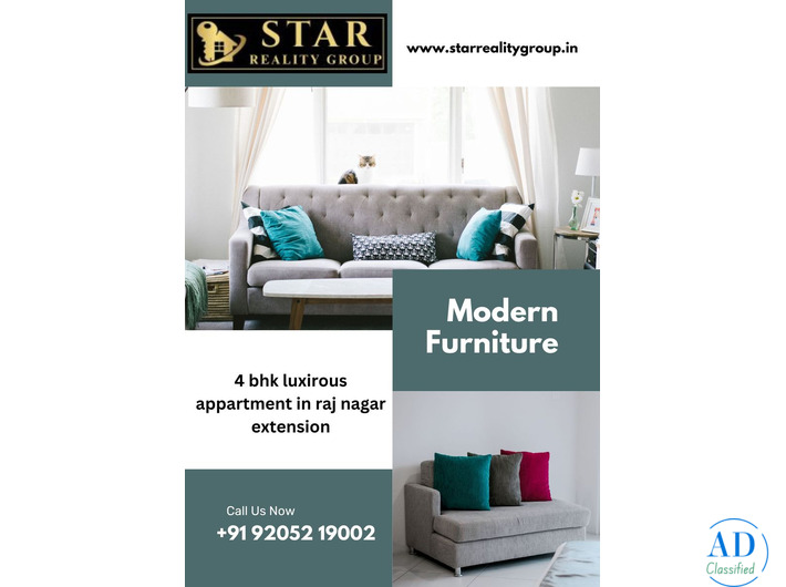 4 bhk luxirous appartment in raj nagar extension