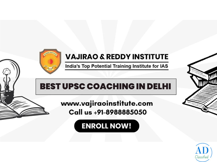 Best UPSC Coaching in Delhi for English Medium- Vajirao and Reddy Institute