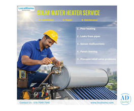 Solar Water Heater Repair Service by LocalRamu to Restore Hot Water with Expert Professionals