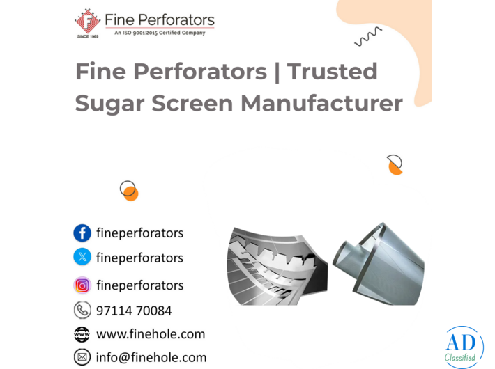 Fine Perforators | Trusted Sugar Screen Manufacturer