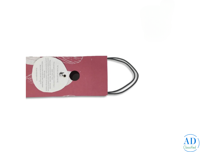 Dull Red Wine Gift Bag – Handmade Leaf Print Bags (Set 2)