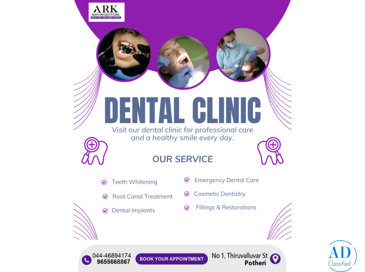 ARK Multi Speciality Clinic – Trusted Dental Excellence for Your Healthy Smile