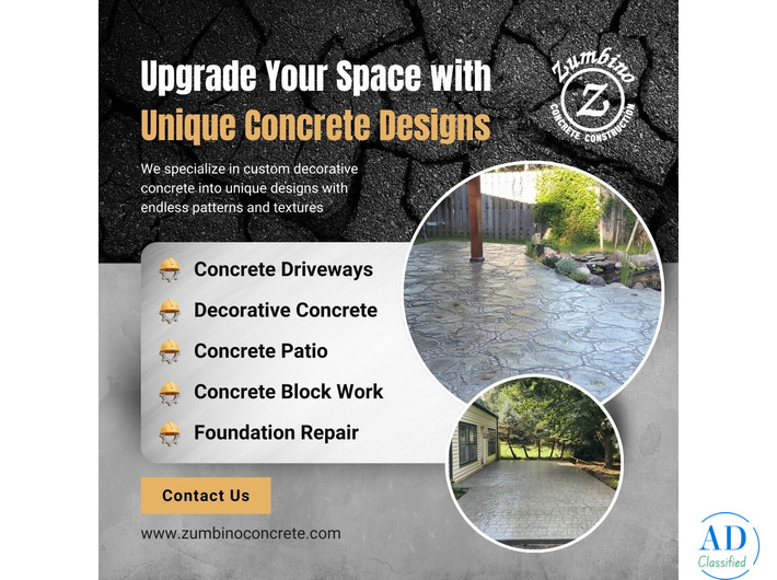 Stamped Concrete Driveway That Elevates Your Home’s Curb Appeal