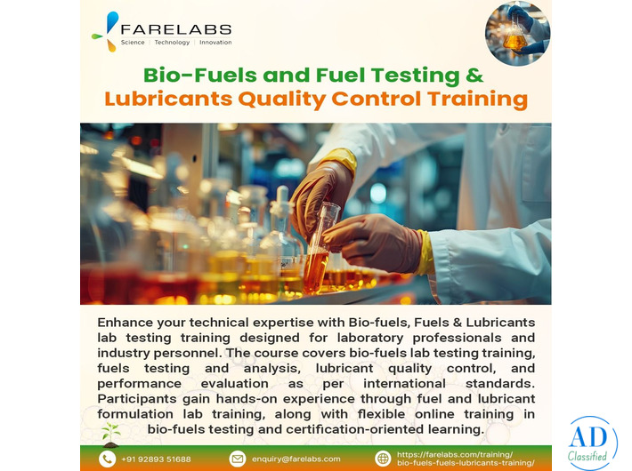 Enhance Your Abilities with Biofuel Testing Training at FARE Labs Pvt. Ltd