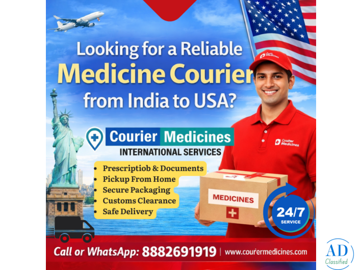 Looking for a Reliable Medicine Courier from India to USA