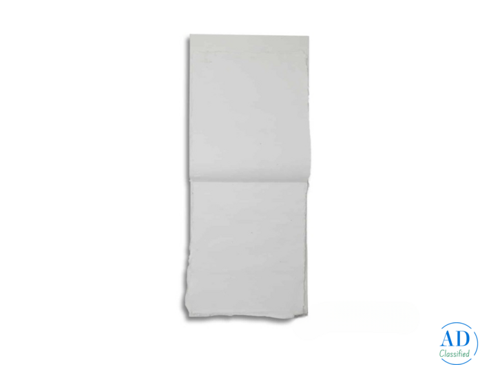 White Cotton Paper Stitch Notebook – Gold Leaf A4 Journal