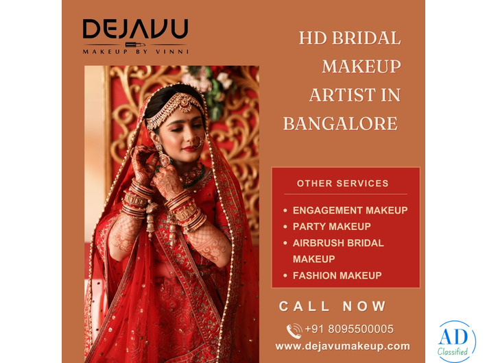 HD Bridal Makeup Artist in Bangalore – Flawless Bridal Beauty by Dejavu Makeup