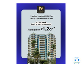 Premium Location 4 BHK Flats in Raj Nagar Extension for Sale