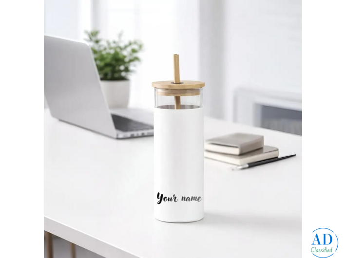 Glass Sipper with Straw