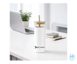 Glass Sipper with Straw