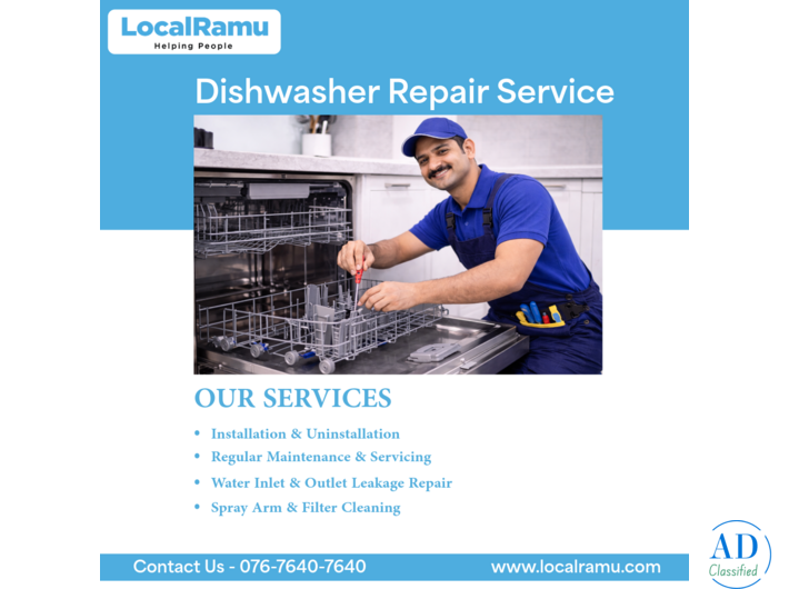 Dishwasher Service by LocalRamu with Skilled Experts in Bangalore