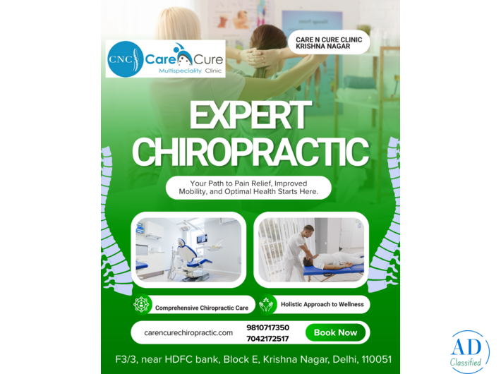 Best Chiropractor & Physiotherapy Clinic in Krishna Nagar | Care N Cure Clinic