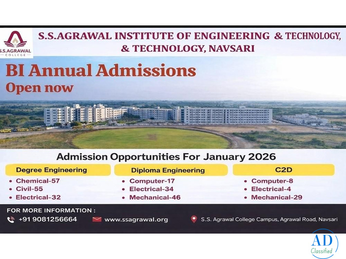 BI Annual Admissions 2026 Open: Engineering Courses Navsari
