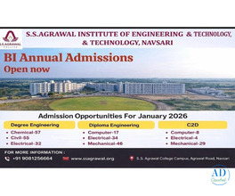 BI Annual Admissions 2026 Open: Engineering Courses Navsari