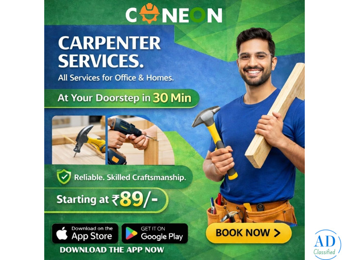 Coneon Carpenter Service – Book Carpenter in Gurgaon Easily
