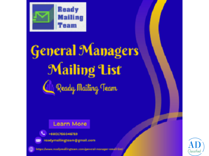 Connect with Senior Decision-Makers Using Our General Managers Mailing List
