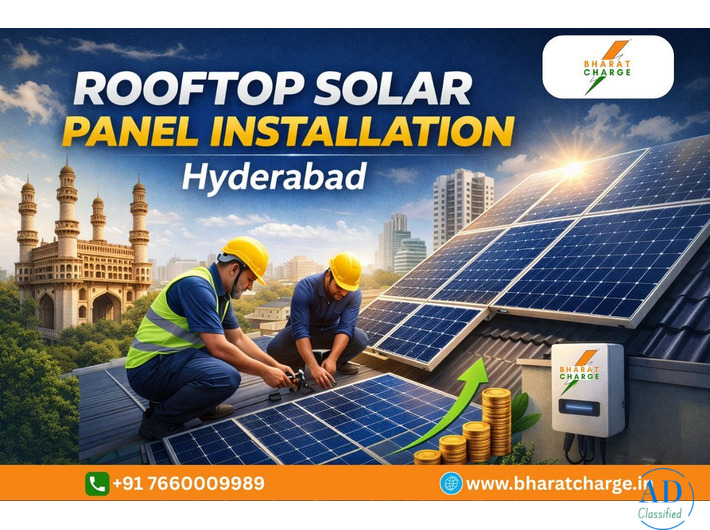 Rooftop Solar Panel Installation Hyderabad | Bharat Charge